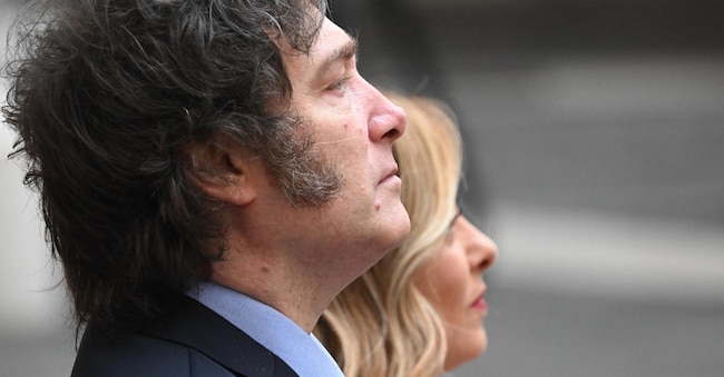 Javier Milei a palazzo Chigi con Giorgia Meloni