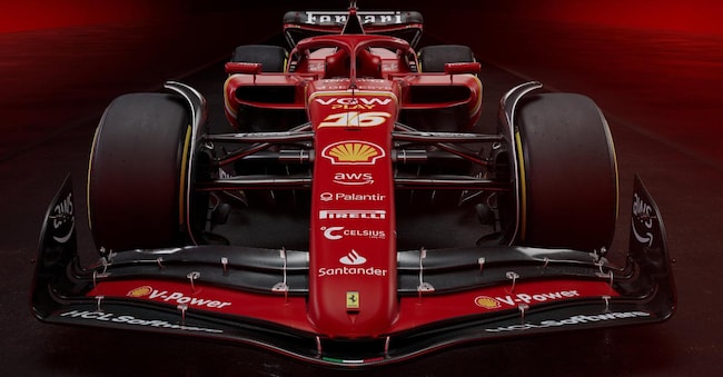 Le prime immagini della nuova SF-24, la vettura con cui la scuderia Ferrari affronterà la stagione 2024 di Formula 1 al via il 2 marzo in Bahrain