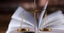 Scales of justice, law gavel