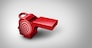 Whistleblower target and whistle blower targeted for exposing corruption and as a red whistle shaped as a human head as a vulnerable leaker or person that exposes private information as a 3D illustration.