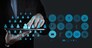 businessman working with new modern computer show social network structure