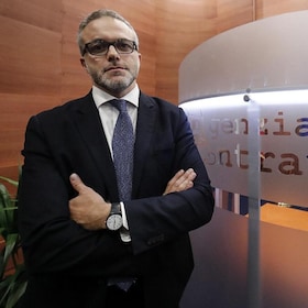 Il direttore dell'Agenzia delle Entrate, Ernesto Maria Ruffini, durante l'inaugurazione della nuova sede, Roma, 14 dicembre 2017. ANSA/RICCARDO ANTIMIANI