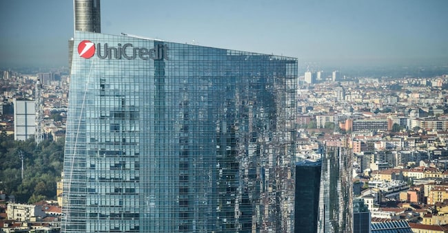 La Torre Unicredit vista dal 39° piano di Palazzo Lombardia, Milano 27 Settembre 2023
ANSA/MATTEO CORNER