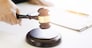 Justice and Law concept. lawyer working at courtroom.