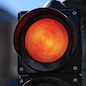 The red semaphore light. Trafic control light.