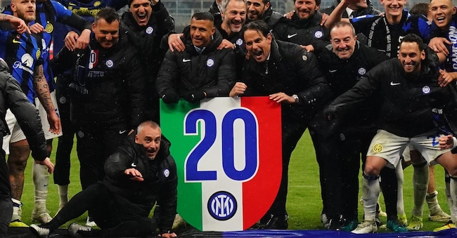 Scudetto. I festeggiamenti dell’Inter per la vittoria del campionato 