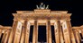 brandenburg gate in berlin, germany, at night