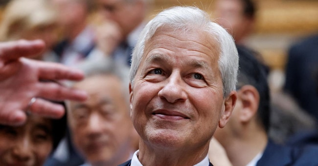 CEO of Chase Jamie Dimon looks on as he attends the seventh "Choose France Summit", aiming to attract foreign investors to the country, at the Chateau de Versailles, outside Paris, on May 13, 2024.  LUDOVIC MARIN/Pool via REUTERS