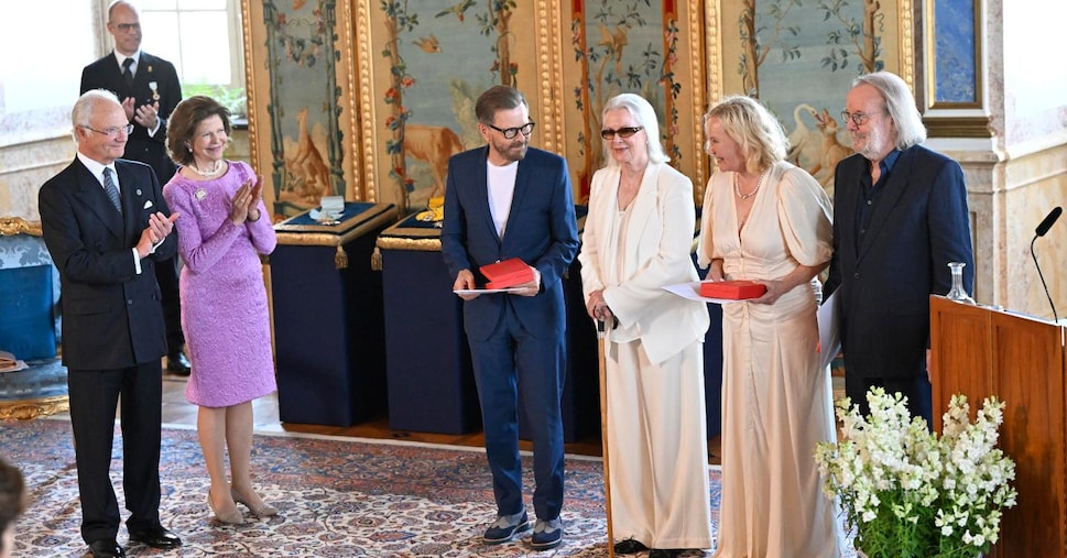 Music, Abba knighted by the King of Sweden