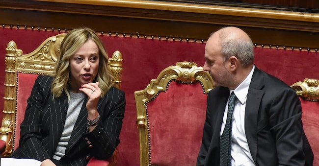 La presidente del Consiglio Giorgia Meloni e  Orazio Schillaci ministro della Salute