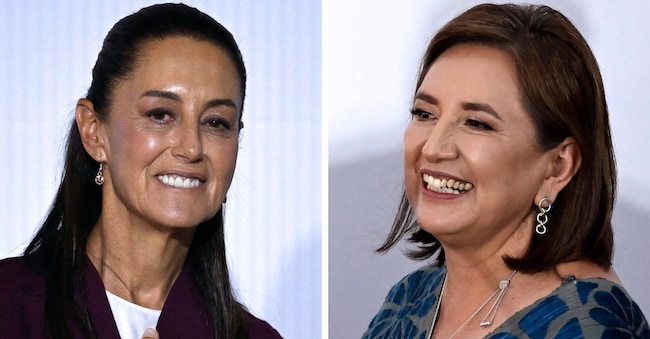 Sheinbaum e Galvez le due candidate. (Photo by Alfredo ESTRELLA / AFP)
