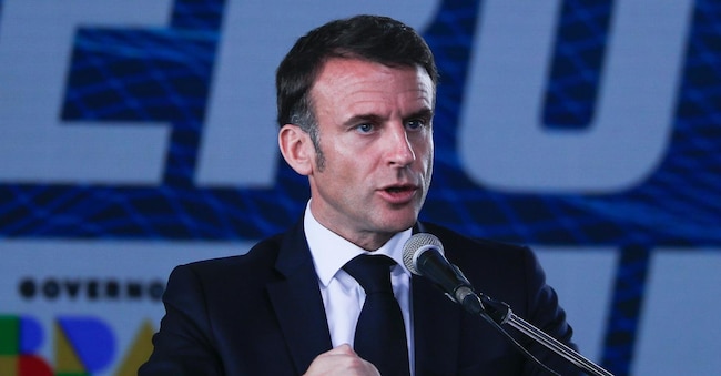 French President Emmanuel Macron. EPA/ANDRE COELHO