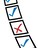White checkset with markings, conceptual image