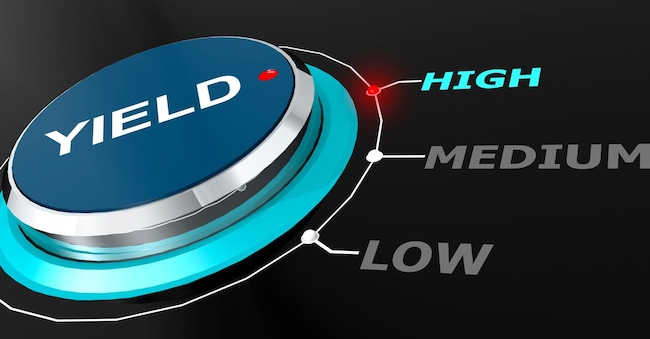 High yield return on the knob, 3d rendering