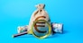 Euro money bag and magnifying glass. Investigating capital origins. Anti money laundering and tax evasion. Find investment funds for business project. Profitable deposit or loan terms and conditions.