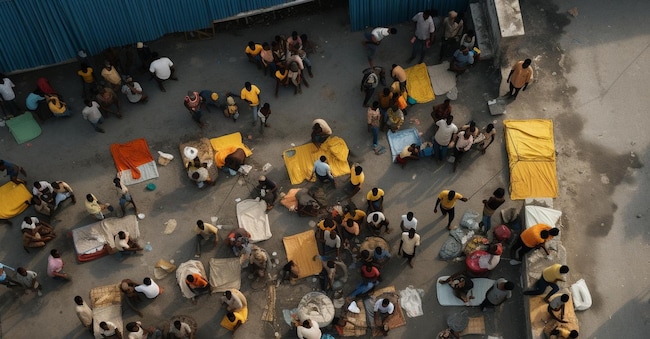 CENTRO ACCOGLIENZA MIGRANTI RIFUGIATI MIGRANTE EMIGRATO EMIGRATI CLANDESTINI GENERATE AI IA CENTRO DI PERMANENZA E RIMPATRIO CPR CENTRI IMMIGRAZIONE