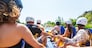 Rafting team , summer extreme water sport