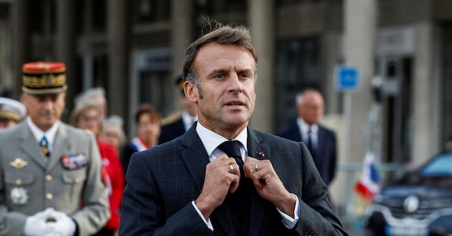 Emmanuel Macron (Benoit Tessier/Pool photo via AP)