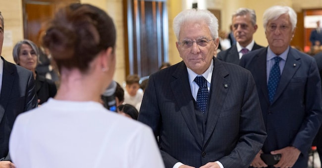 Il Presidente della Repubblica Sergio Mattarella al Convitto nazionale “Vittorio Emanuele II” di Cagliari, 16 settembre 2024. 