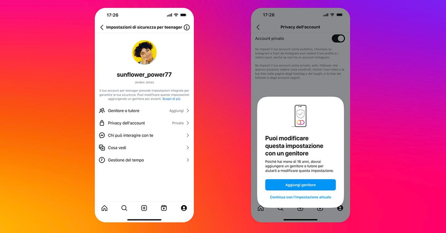 Instagram annuncia i nuovi profili dedicati ai teenager