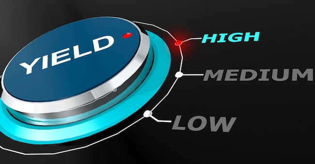 High yield return on the knob, 3d rendering