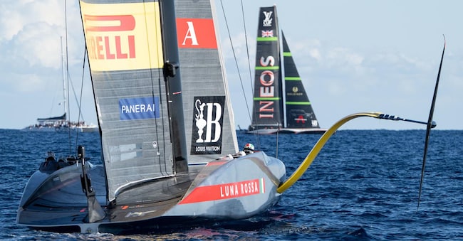 September 28, 2024. Louis Vuitton Cup, Final Race Day 2. LUNA ROSSA PRADA PIRELLI TEAM, INEOS BRITANNIA