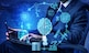 Artificial intelligence concept with businessman