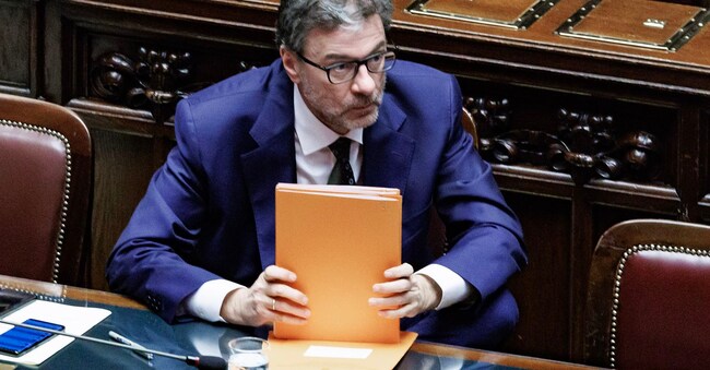 Il ministro dell’Economia Giancarlo Giorgetti  (Photo by Roberto Monaldo / LaPresse)