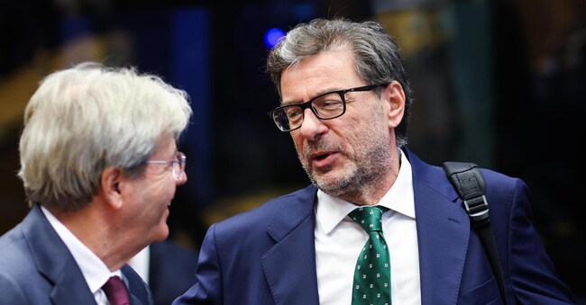 Paolo Gentiloni e Giancarlo Giorgetti