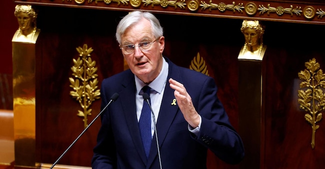 Il premier francese Michel Barnier. Nei giorni scorsi ha ipotizzato una patrimoniale per rimettere in ordine i conti pubblici 