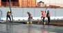 CANTIERE EDILE EDILIZIA ARENA MILANO SANTAGIULIA OPERAIO OPERAI TUBO BETONIERA CEMENTO