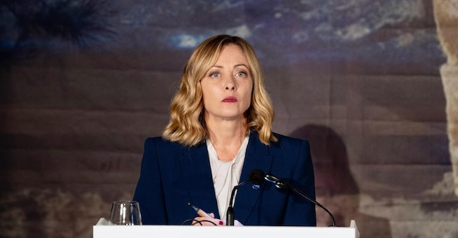 La premier  Giorgia Meloni al Med9 Summit 