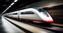 Super modern speed train. Fast transport. Generate Ai