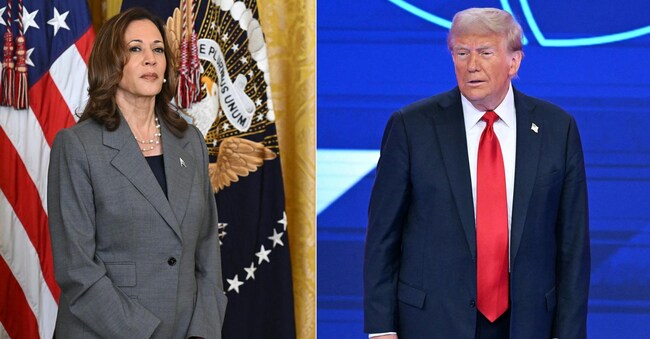 Kamala Harris (sxL), Donald Trump. (AFP)