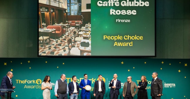 Caffè Giubbe Rosse d Firenze premiato durante la serata di gala organizzata da TheFork