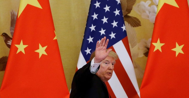 Il prossimo presidente degli Stati Uniti Donald Trump in una foto di repertorio scattata a Pechino durante la sua prima amministrazione