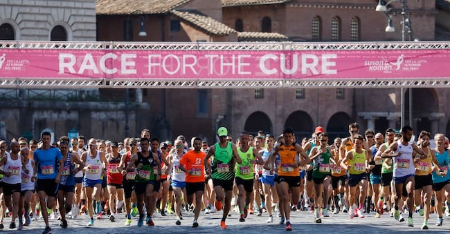 Race for the Cure , a Roma la maratona a sostegno della ricerca per la cura del cancro al seno 