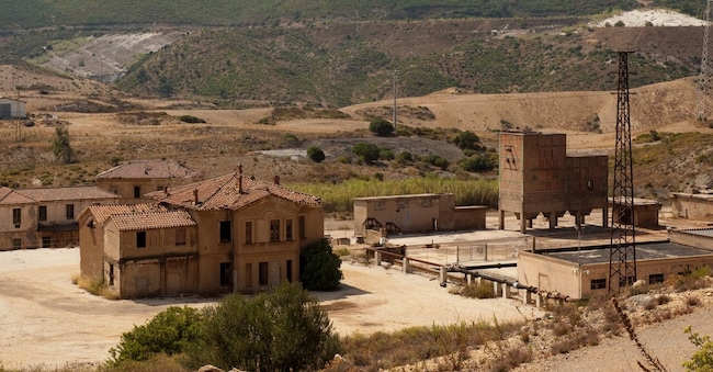 La miniera Monteponi a Iglesias, in Sardegna.