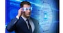Artificial intelligence concept with businessman