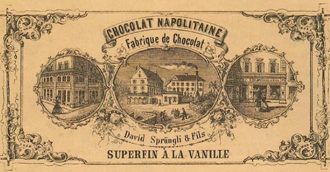 Una immagine d’epoca tratta dal sito Lindt&Spungli