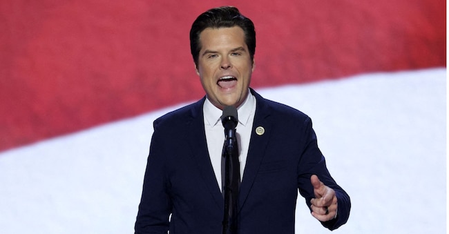 Matt Gaetz, fedelissimo di Donald Trump, ex deputato della Florida, indicato come segretario alla Giustizia