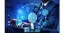 Artificial intelligence concept with businessman