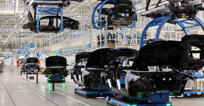 Un impianto produttivo Mercedes-Benz in Germania