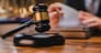law and authority lawyer concept, judgment gavel hammer in court courtroom for crime judgement legislation and judicial decision, judge having justice of punishment guilt and criminal verdict legal