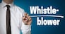 Whistleblower is written by businessman background concept.