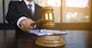 Judge with gavel on table. attorney, court judge,tribunal and justice concept.