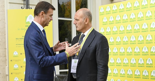 ETTORE PRANDINI PRESIDENTE COLDIRETTI RAFFAELE BORRIELLO MASAF FORUM INTERNAZIONALE DELL'AGRICOLTURA E DELL'ALIMENTAZIONE
