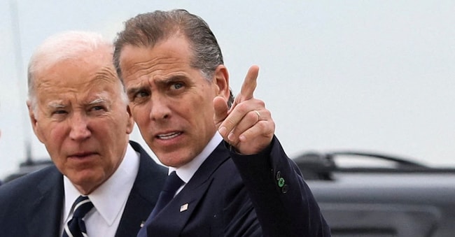 Il presidente uscente Joe Biden assieme al figlio Hunter Biden