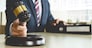 Justice and Law concept. lawyer working at courtroom, selective focus