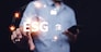 ESG concept, Man ESG icon for Environment Social and Governance, World sustainable environment concept.